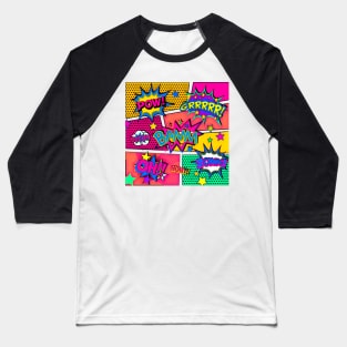 Girly Comic Book Geek Chic Style Baseball T-Shirt